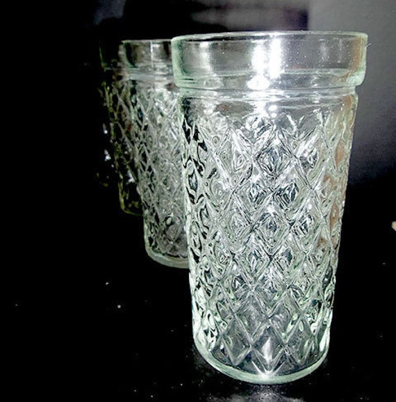 Quilted Diamond Pattern Drinking Glasses
