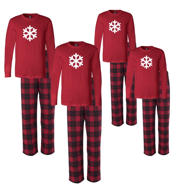 matching flannel snowflake family christmas by christmas infant pajamas