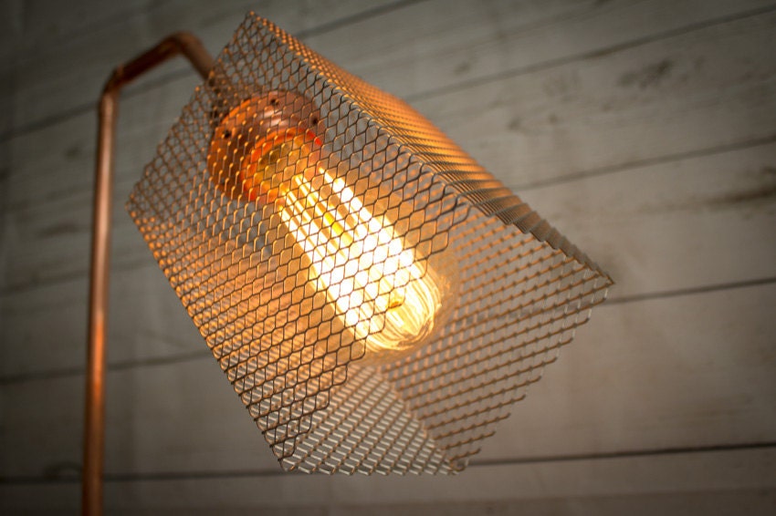 10 OFF Industrial concrete copper table lamp Industrial