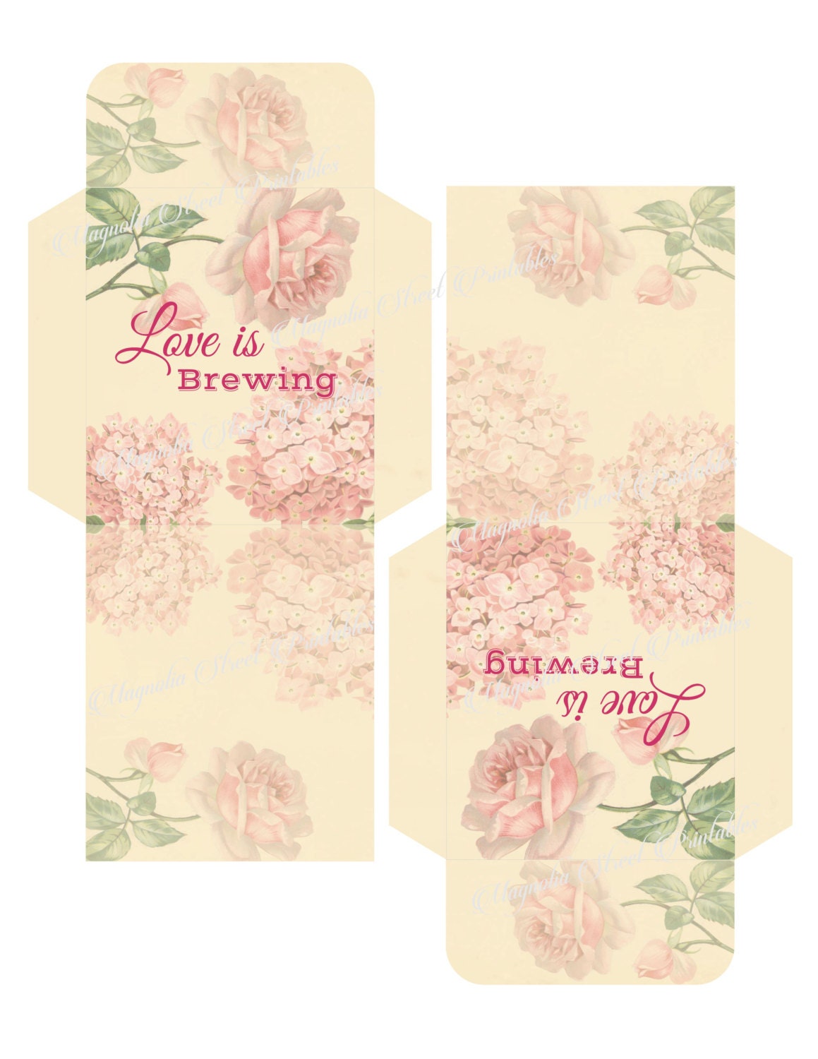 Tea Bag Covers Printable Tea Bag Envelopes Love Is Brewing