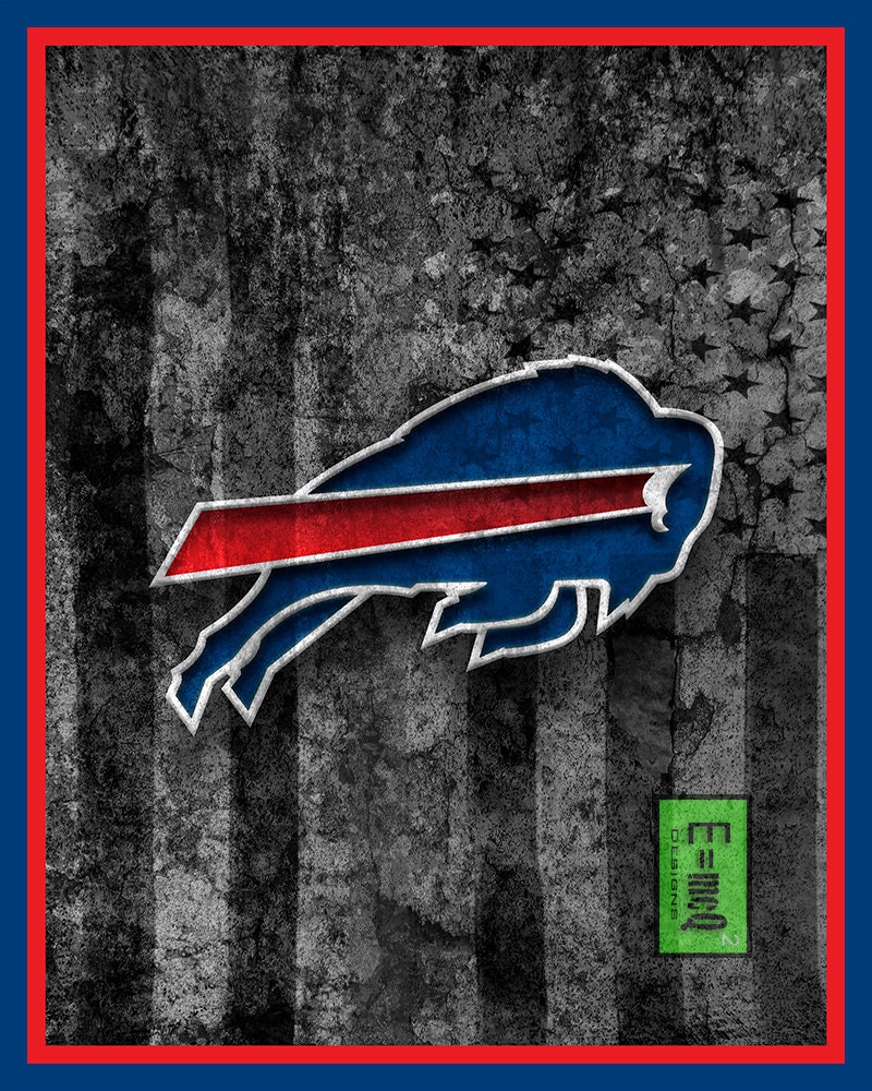 Buffalo Bills Art Buffalo Bills Poster Buffalo Print by McQDesign