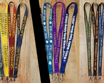 GEEKY FANDOM LANYARDS!! Pick one. 12 designs to choose from!!