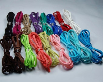 10 yards Faux Suede Leather Cord, Leather String Cord, DIY Cord Supplies, Faux Suede Lace, Velvet Suede Cord, Bracelet Cord 2.5mm