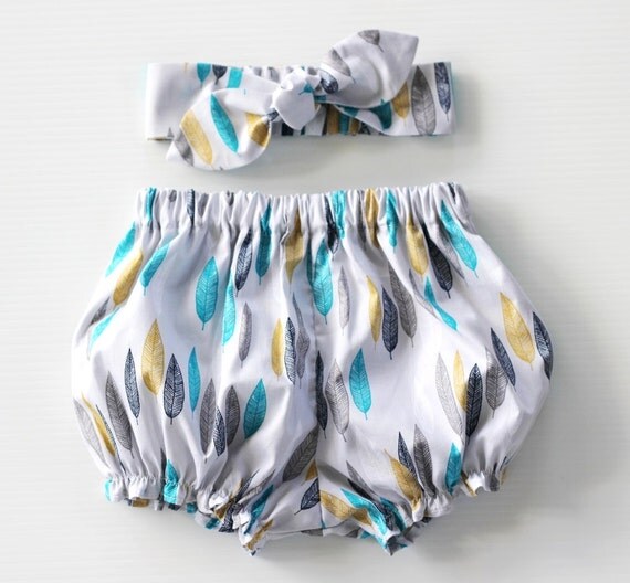 Organic Baby Bloomer Headband Set Baby Girl Headband Baby Girl
