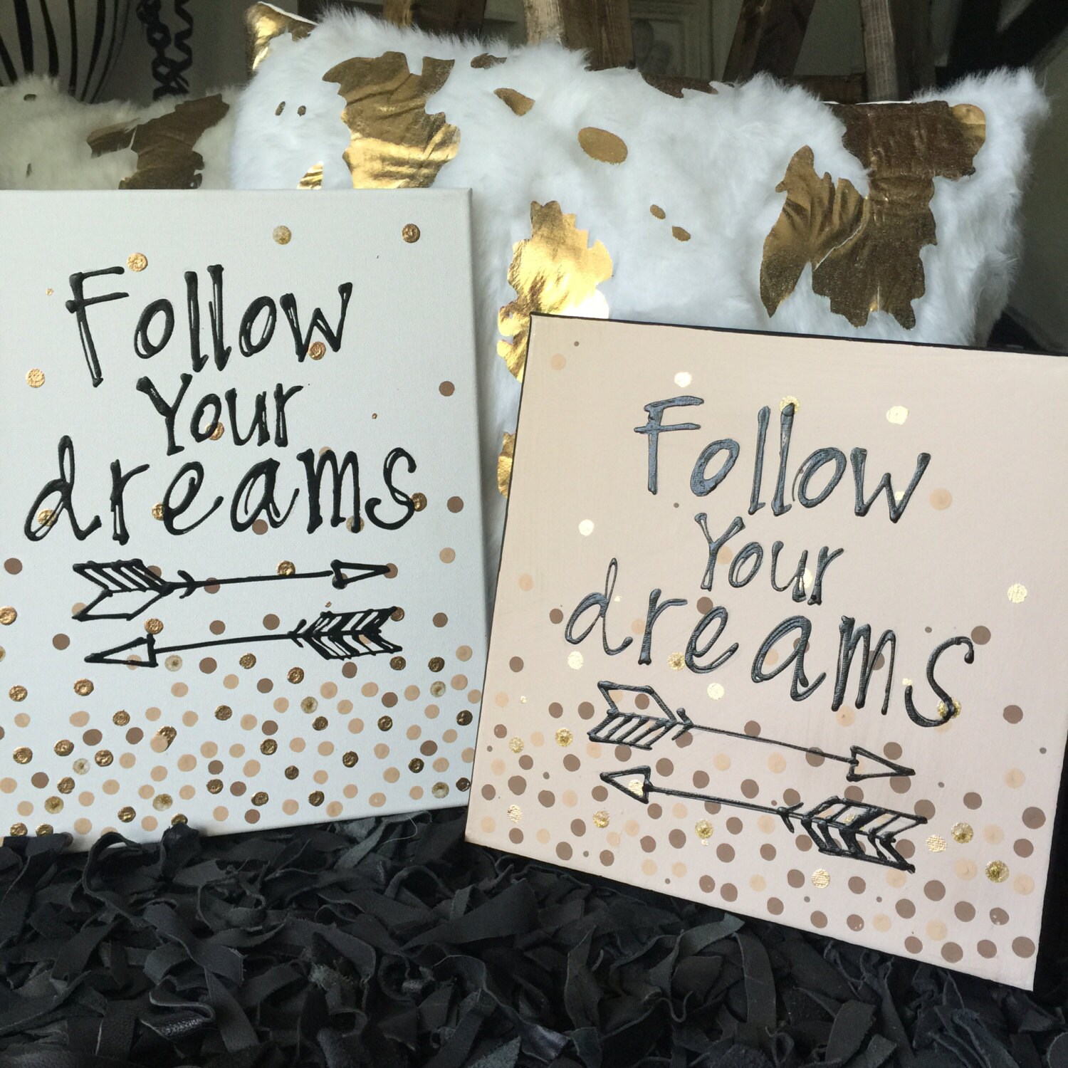 Follow your dreams. Canvas Art. Graduation gift. Quote