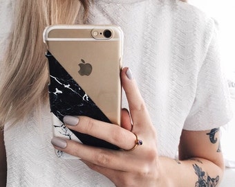 Transparent Marble Phone Case - Transparent Case - Clear Case - Transparent iPhone 7 - Clear iPhone 7 Plus - Gel Case - Soft TPU - iPhone SE