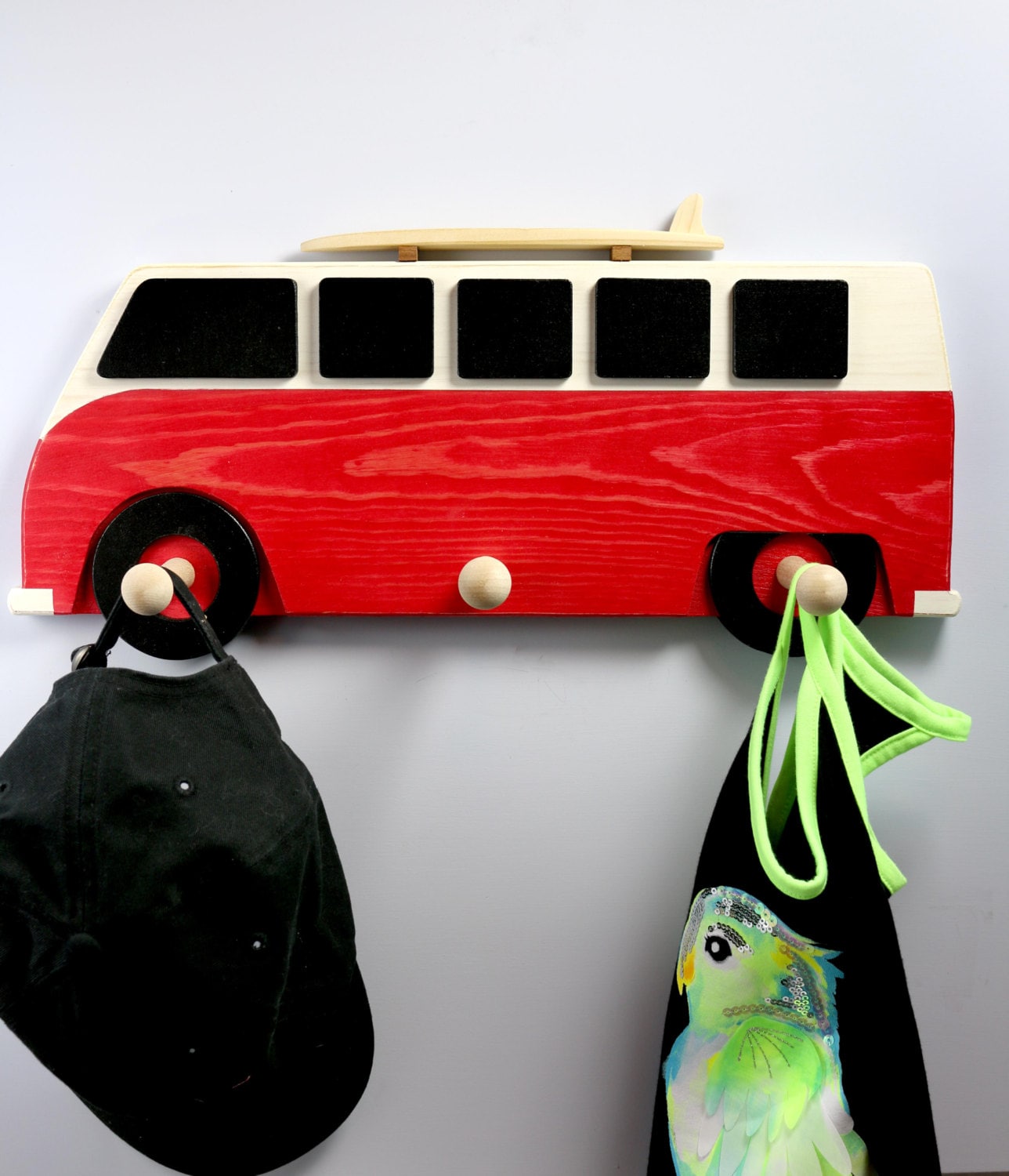 Vw Bus Van Inspired Classic. Surf Rack. Surfboard. Towel Rack.