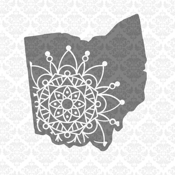 Download Ohio Mandala Filigree Zentangle Paisley Intricate SVG DXF ...
