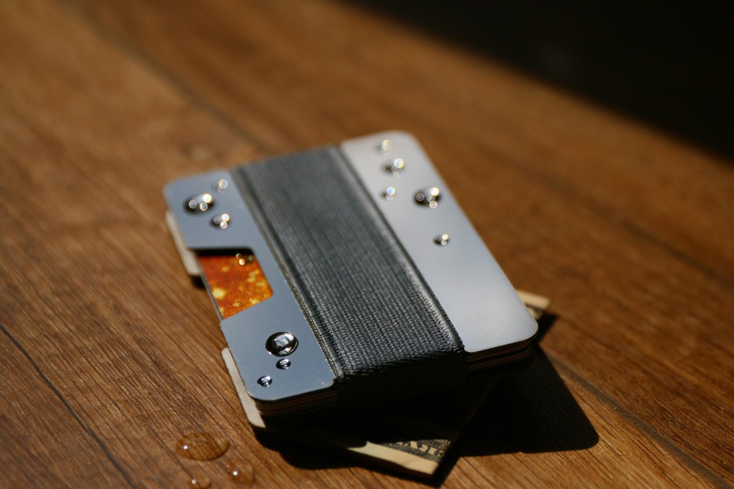 Men wallet credit card holder metal copper wallet slim
