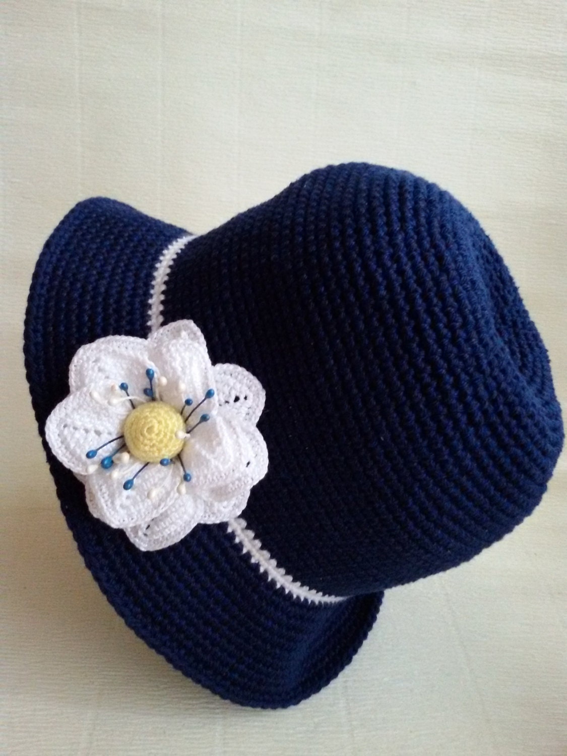Baby top hat Baby crochet top hat Baby blue hat от SirikHandmade