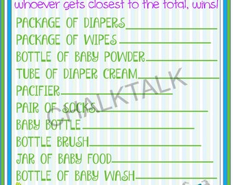 Monsters Inc Baby Shower Game - Price is Right - Monsters Inc - Baby Shower Game - Printable - Monsters Baby Shower Game
