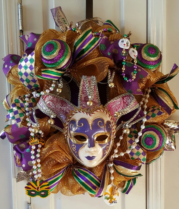 mardi gras mesh ribbon