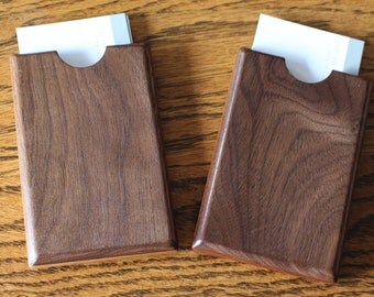 Business Card Case , Business Card Holder, Pocket Business Card Case, Gift Idea – Walnut