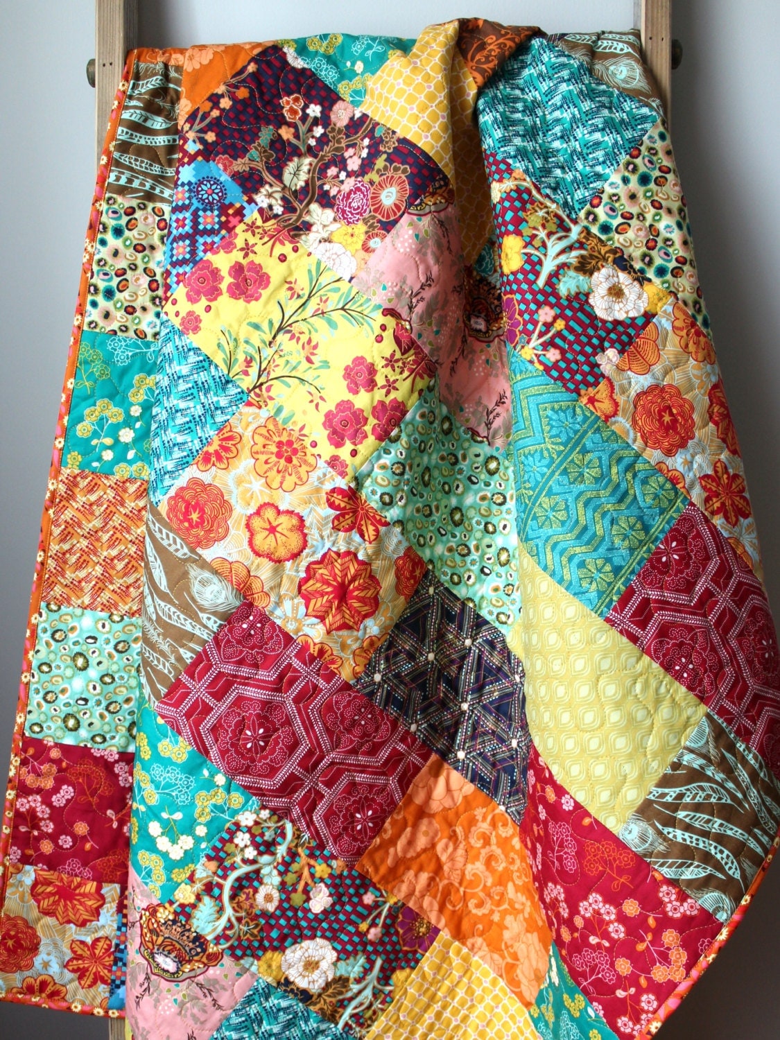 Modern Throw Quilt Indie QuiltModern Lap QuiltPat