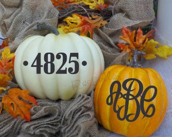 Personalized Decal || Sticker for Pumpkin || Monogram Pumpkin || Fall Decoration || Front Porch Door Decor || Halloween || Happy Fall Yall