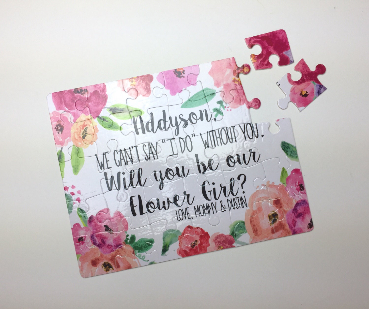 Flower GIrl Proposal Puzzle Will you be my Maid of Honor