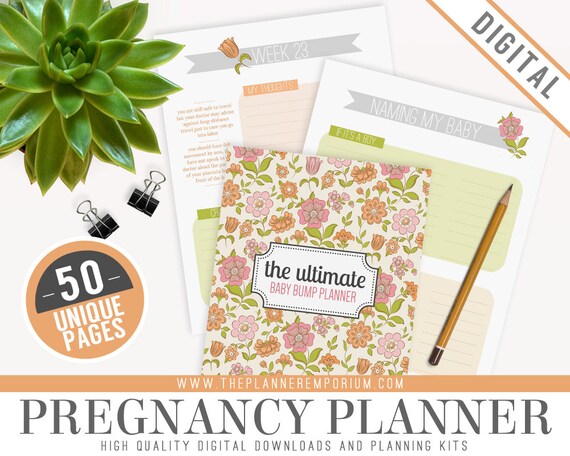 Baby Bump Planner Organizer Kit - Instant Download - Printable ... Baby Bump Planner Organizer Kit - Instant Download - Printable ...