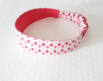 Heart headband, Reversible Headband, Fabric Headband, Cotton Headbands, Toddler Headband, Girls Headband, Womens Headband, baby headbands