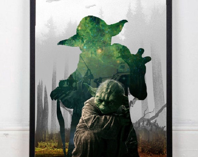 Yoda Poster / Star Wars Digital Print / Yoda Printable Poster / Star Wars Wall Art / Star Wars Poster / Cinema Wall Art