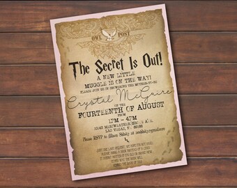 Harry Potter Theme Baby Shower Invite *DIGITAL FILE* (.jpg or PDF)