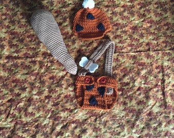 Crochet Flintstones bam bam halloween costume, babyshower gift