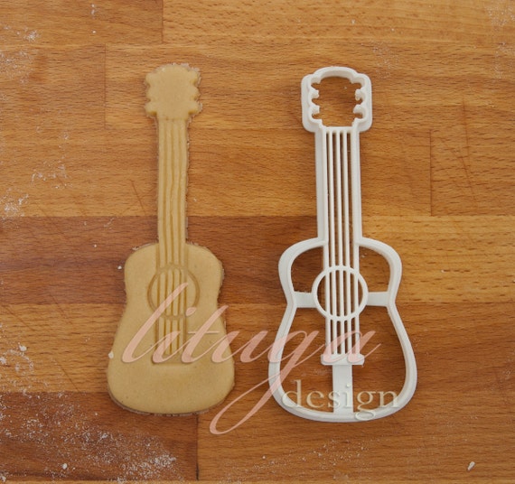Guitar cookie cutter fondant cutter marzipan cutter