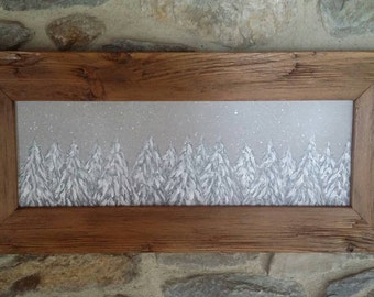 Painting trees with snow