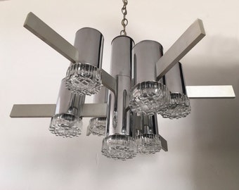 Sciolari chandelier lighting, Original Made in Italy, '60s