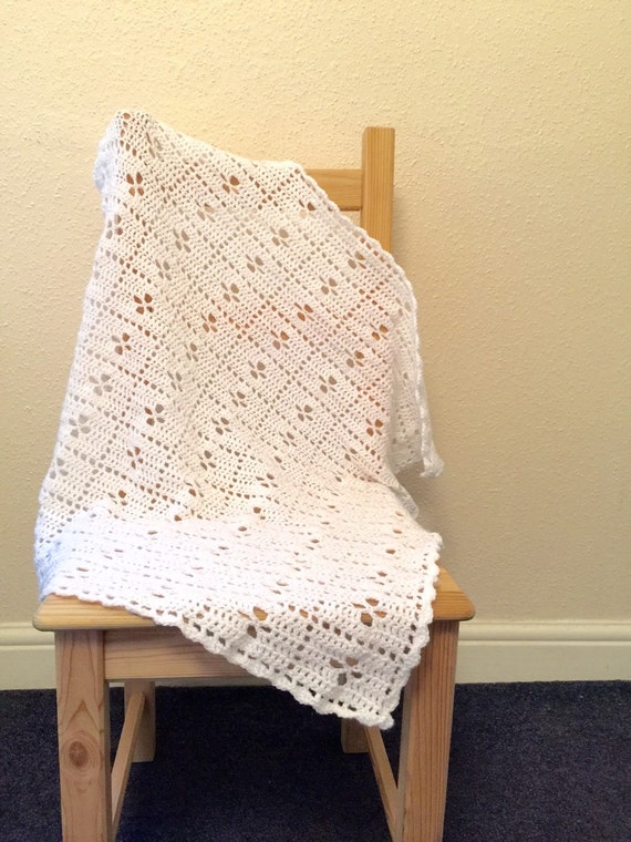 Crochet Baby Blanket Newborn Hospital Blanket by MrsBrownBoutique