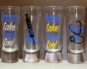 Nurse Shot Glass Custom Shot Glass, Nurse Shot Glass, Nurse Gift, Gifts For Nurse Custom Shot Glass