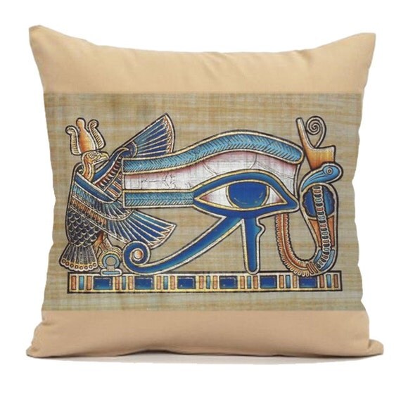 egyptian pillow Cover The Eye of Horus decorative by Vegacity