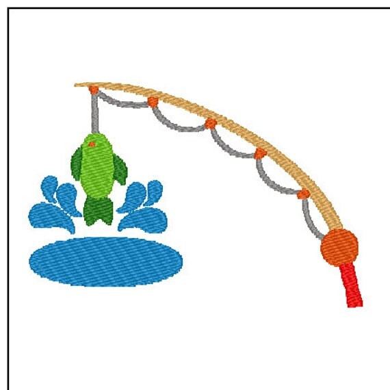 Fishing Embroidery Design