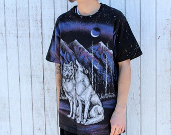 Items similar to Toddler Tonal Wolf Tshirt Vintage Animal Tee on Etsy