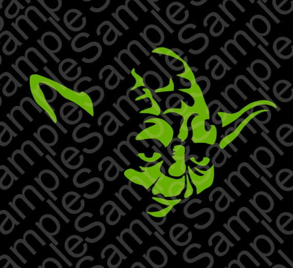 Yoda Silhouette SVG DXF and PNG Cut Files by BrocksPlayhouse