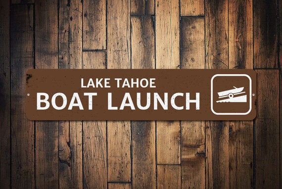 Boat Launch Lake Sign Custom Lake Location Name Boat Ramp