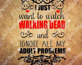 Walking Dead SVG PNG DXF Eps Fcm Ai Cut file for Silhouette, Cricut, Scan n Cut Zombie svg, Walking Dead T-shirt design