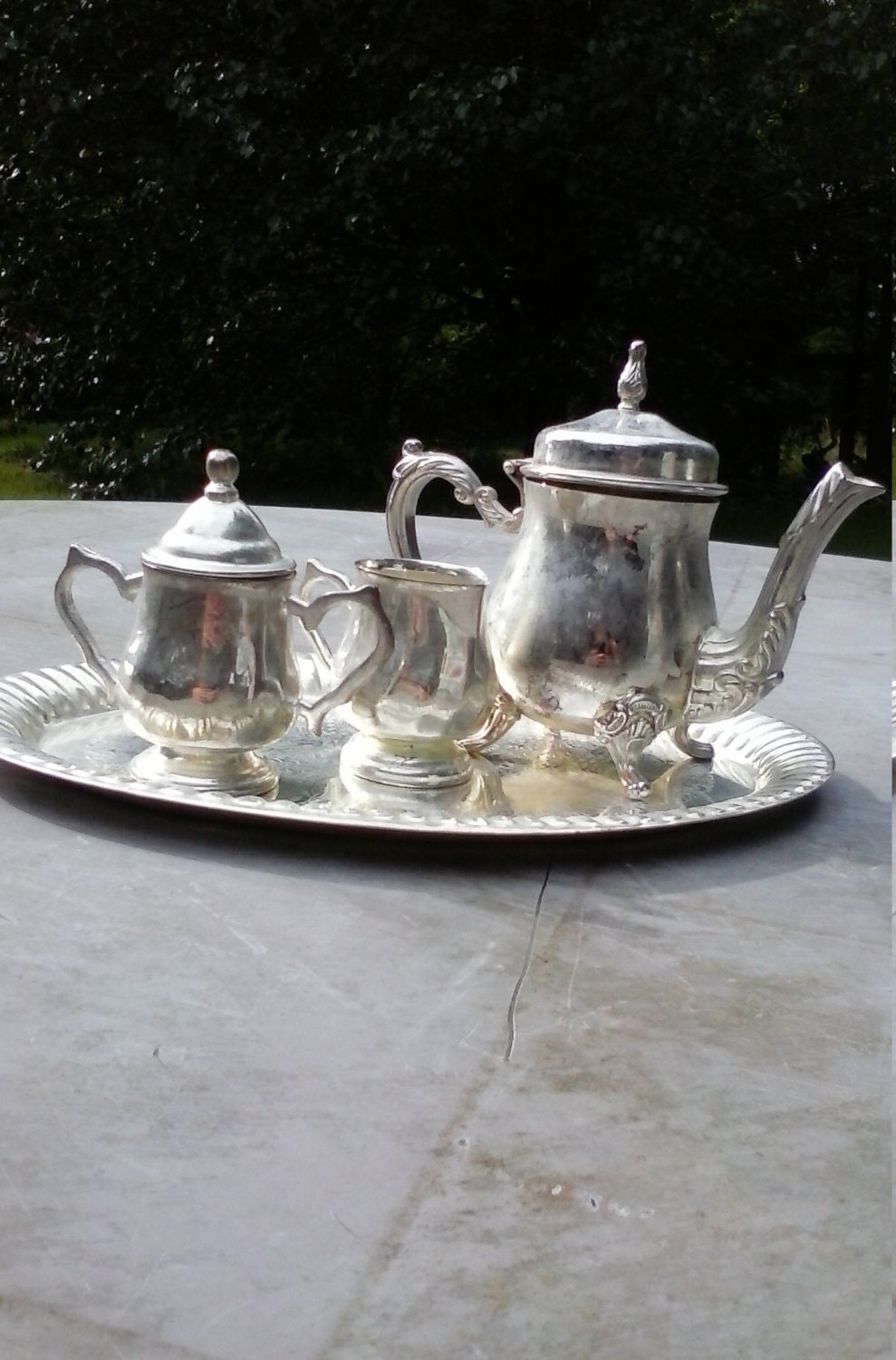 godinger silver art co miniature tea set