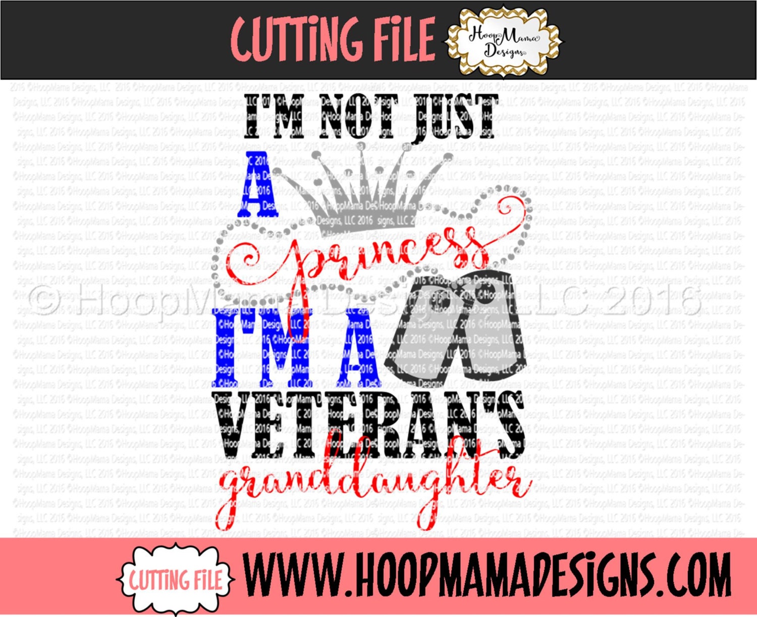Download Im Not Just A Princess Im A Veterans Daughter SVG DXF EPS and