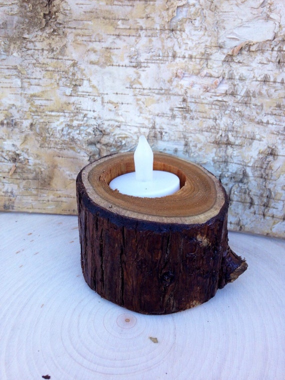 Natural Rustic Wooden Candle Holders Tea Light Holder Rustic 5834