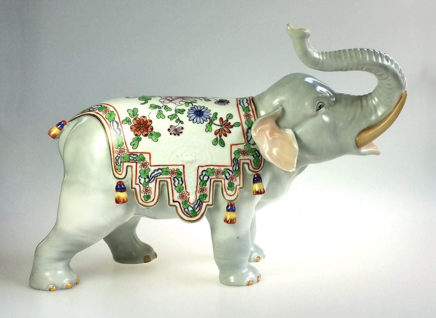 Carl Thieme Dresden Porcelain Elephant by WeStartedWithAMouse