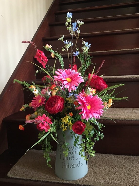 Items similar to Floral arrangement for home, silk floral arrangement