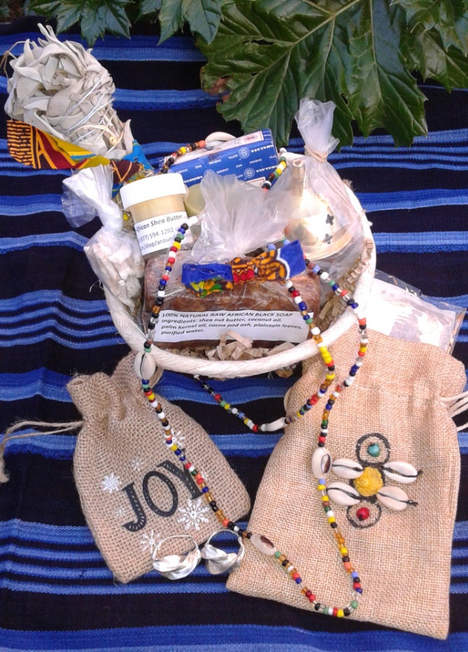 West African Tribal Spa Gift Basket Fulani by AroundTheWorldWear