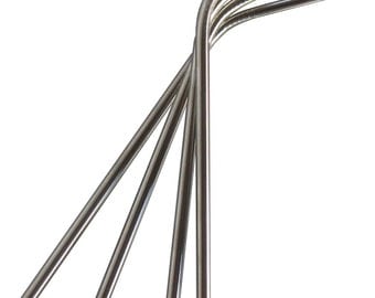 4 pack; High Quality Curved Stainless Steel Drinking Straws with brush cleaner; safe for use with essential oils!