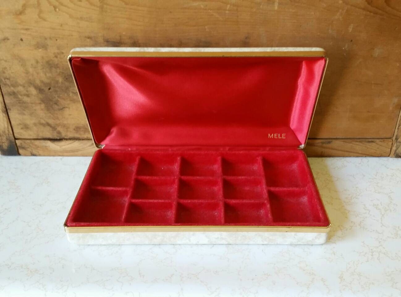 Vintage Mele Jewelry Box/ Vintage Mele Travel Case/ Mele