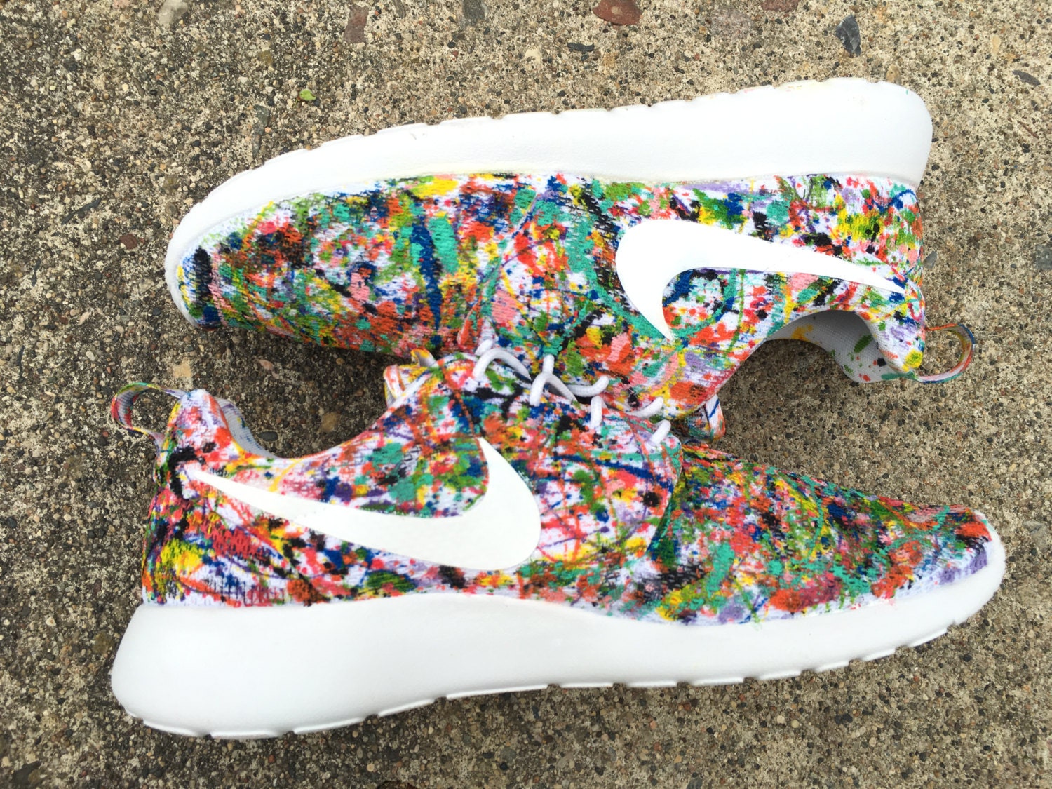 Nike Roshe Run Paint Splatter by QSCustoms on Etsy