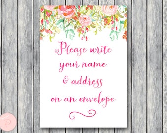address sign envelope write name please