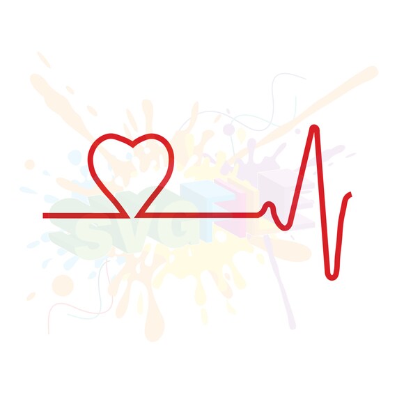 Heart Beat SVG Files for Cutting Nurse Cricut EKG Designs ...