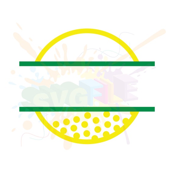 Golf Ball SVG Files for Cutting Split Monogram Cricut Sports