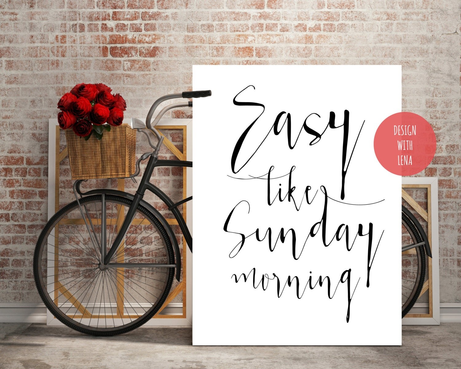 Easy like Sunday morning Instant download by DesignWithLena