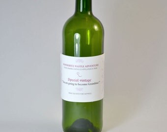 Grandma - Pregnancy Announcement Wine Bottle Label, Baby, Pregnancy Announcement Ideas, Pregnancy Reveal